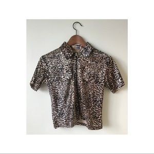 Vintage 90s Animal Print Crop Top
